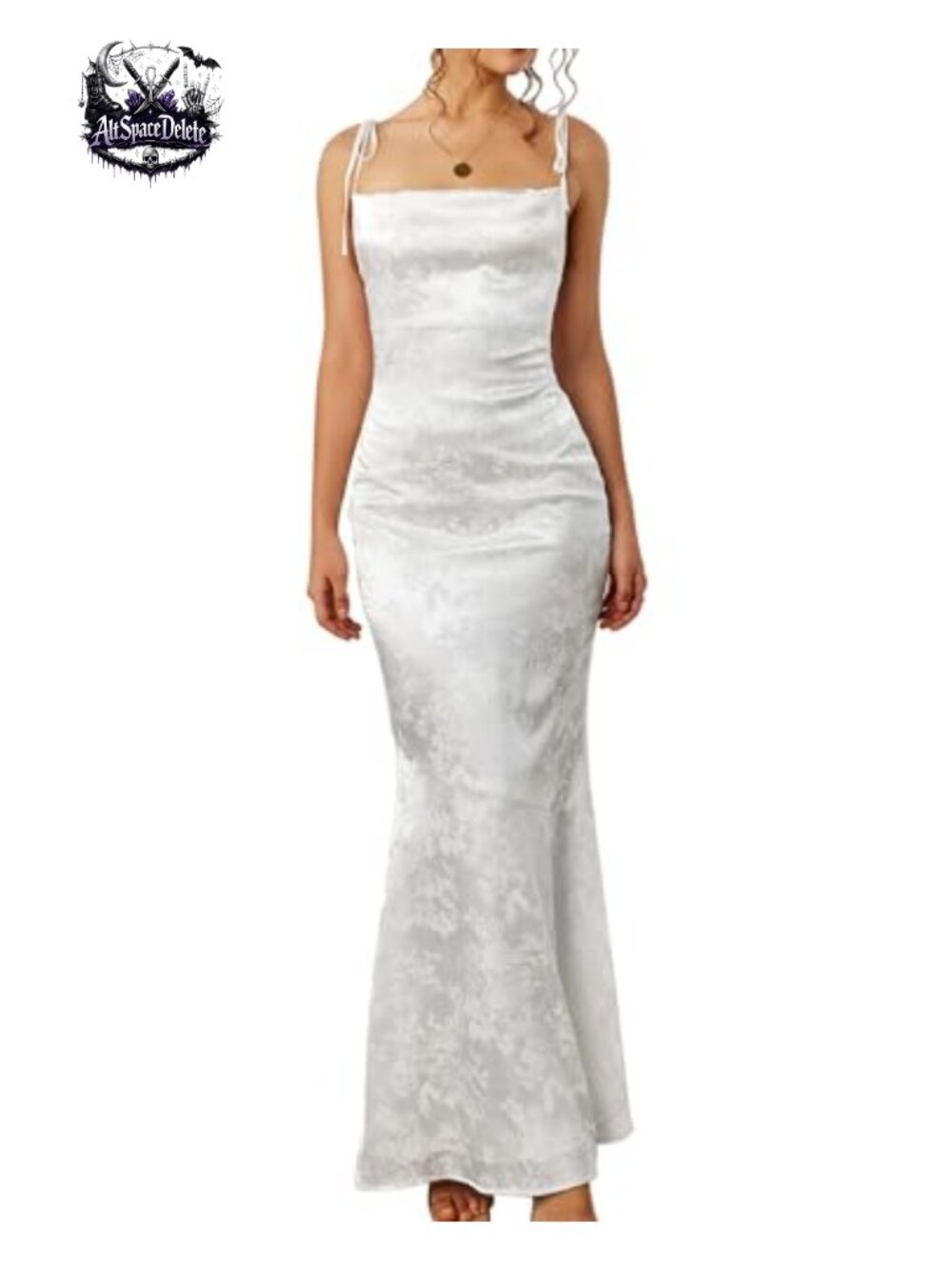 Satin Formal Maxi Dress Cowl Neck Lace Up Mermaid Prom Wedding Guest